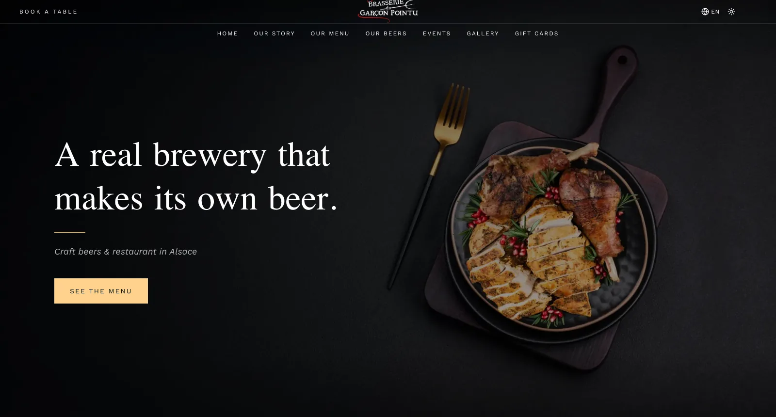 Brasserie du Garçon Pointu Restaurant-Website-Screenshot
