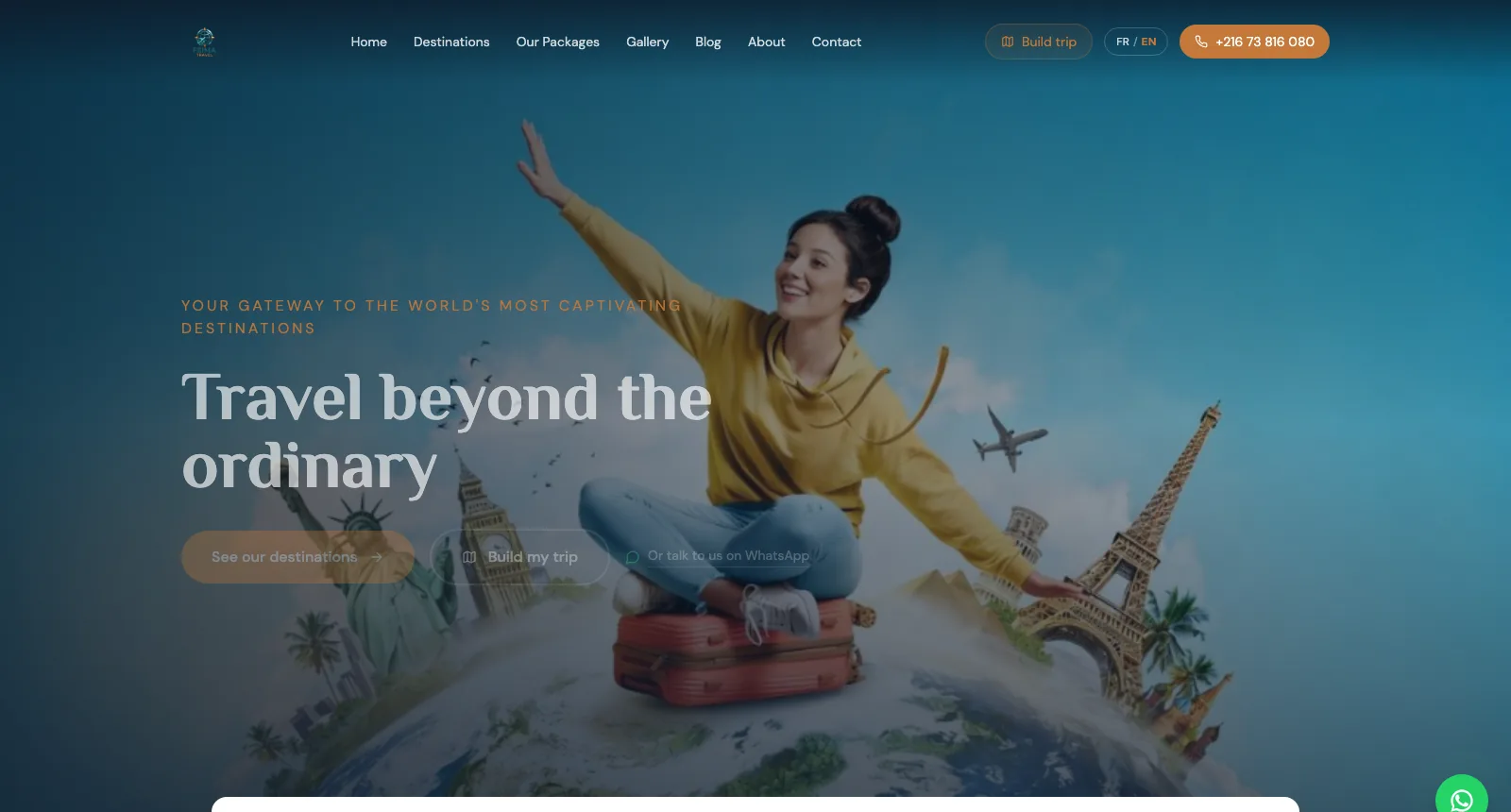 Feima Travel Reisebüro Website-Screenshot