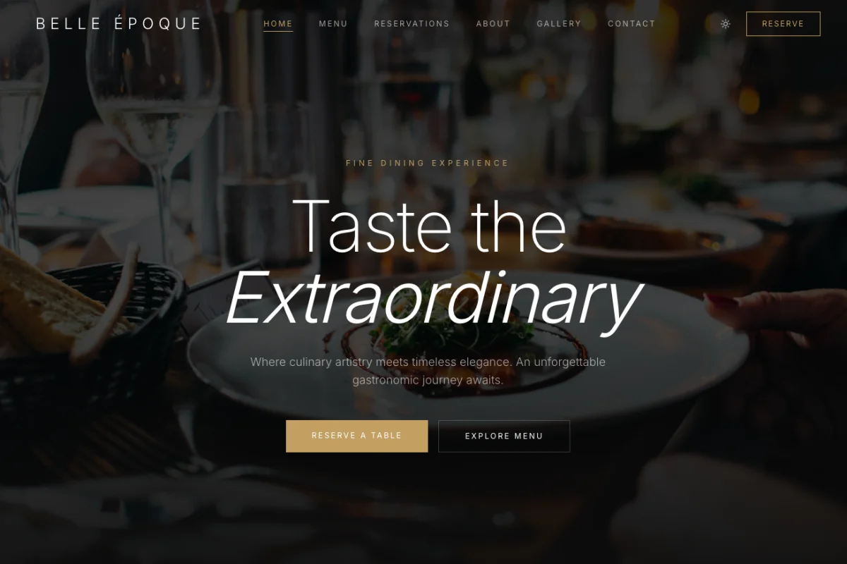 Website Fine Dining Paris Paris - Belle Époque